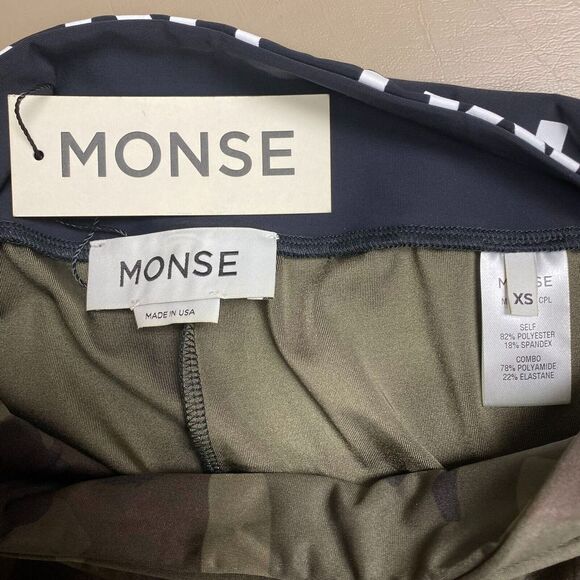 Monse Womens Black Camouflage High Rise‎ Pull On Stretch Straight Leggings XS - Picture 6 of 8